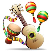 18587242-maracas-chitarra-e-strumenti-musicali-bongo